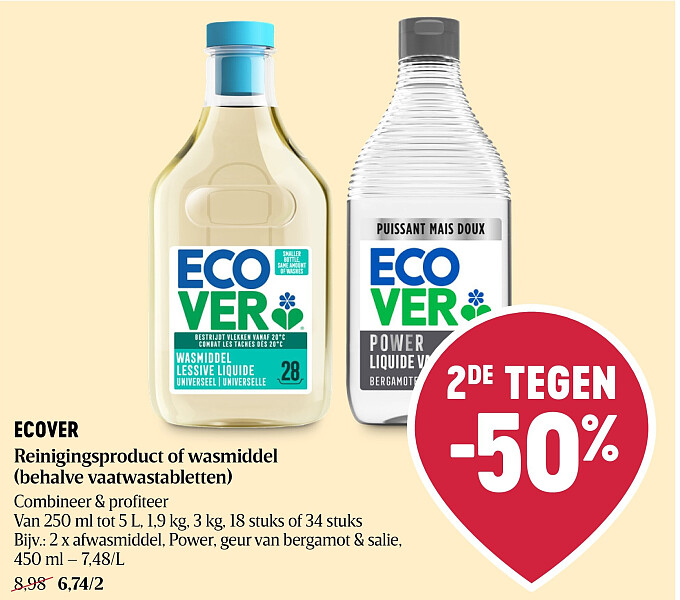 ECOVER Reinigingsproduct of wasmiddel (behalve vaatwastabletten)