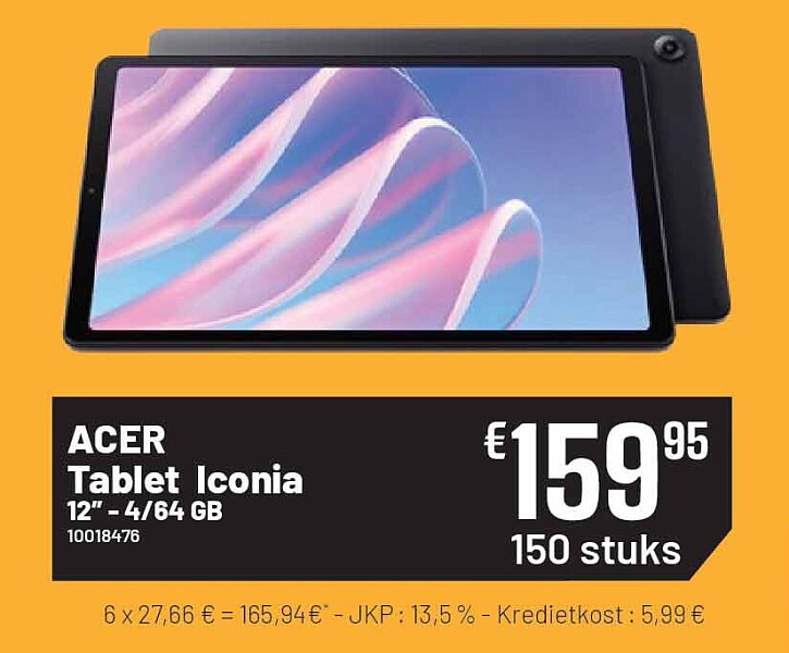 ACER Tablet Iconia 12” - 4/64 GB