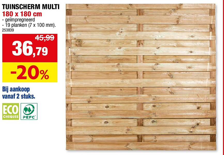 TUINSCHERM MULTI 180 x 180 cm