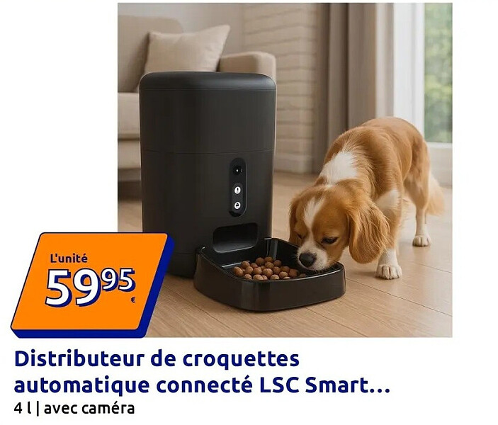 Distributeur de croquettes automatique connecté LSC Smart Connect