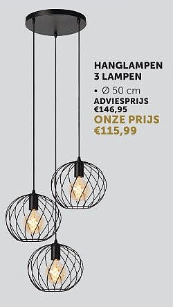 HANGLAMPEN 3 LAMPEN