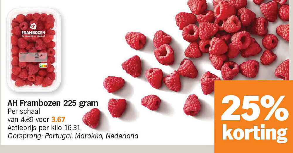 AH Frambozen 225 gram