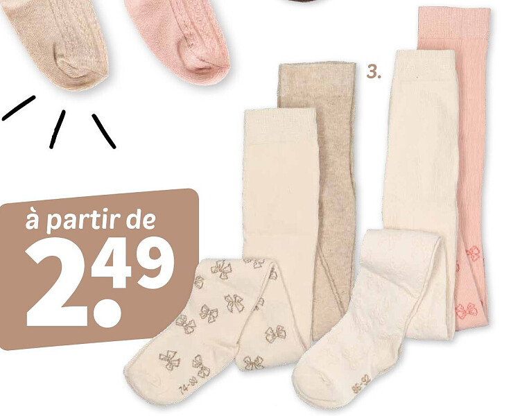 Collants nœud bébé