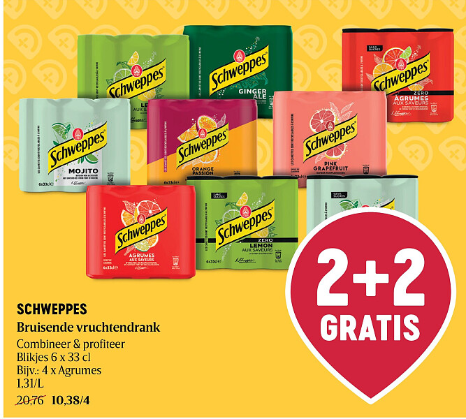 SCHWEPPES Bruisende vruchtendrank