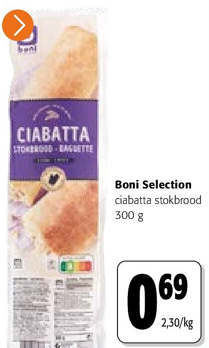 Boni Selection ciabatta stokbrood 300 g