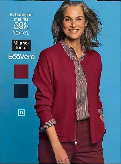Cardigan met rits in milanotricot