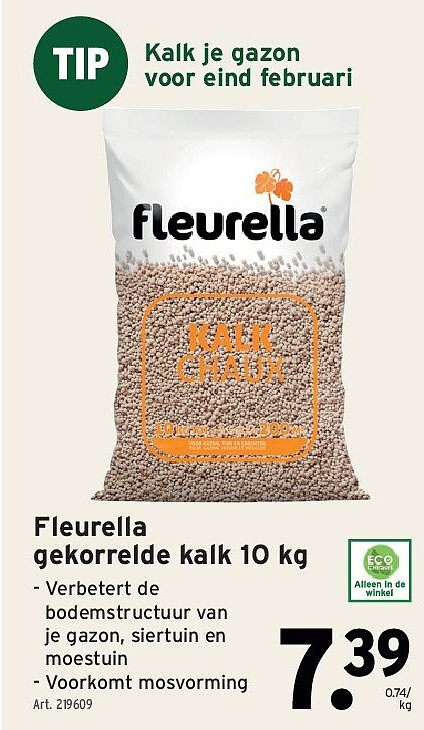 Fleurella gekorrelde kalk 10 kg