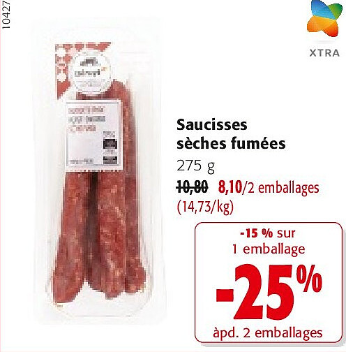 Saucisses sèches fumées 275