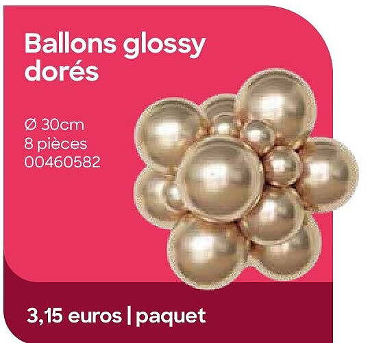 Ballons glossy dores