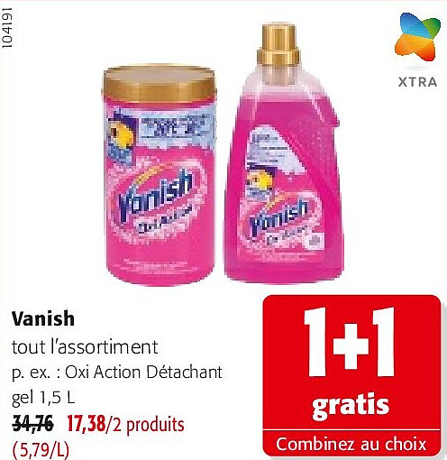 Vanish tout l’assortiment