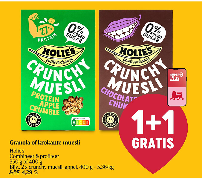 Granola of krokante muesli