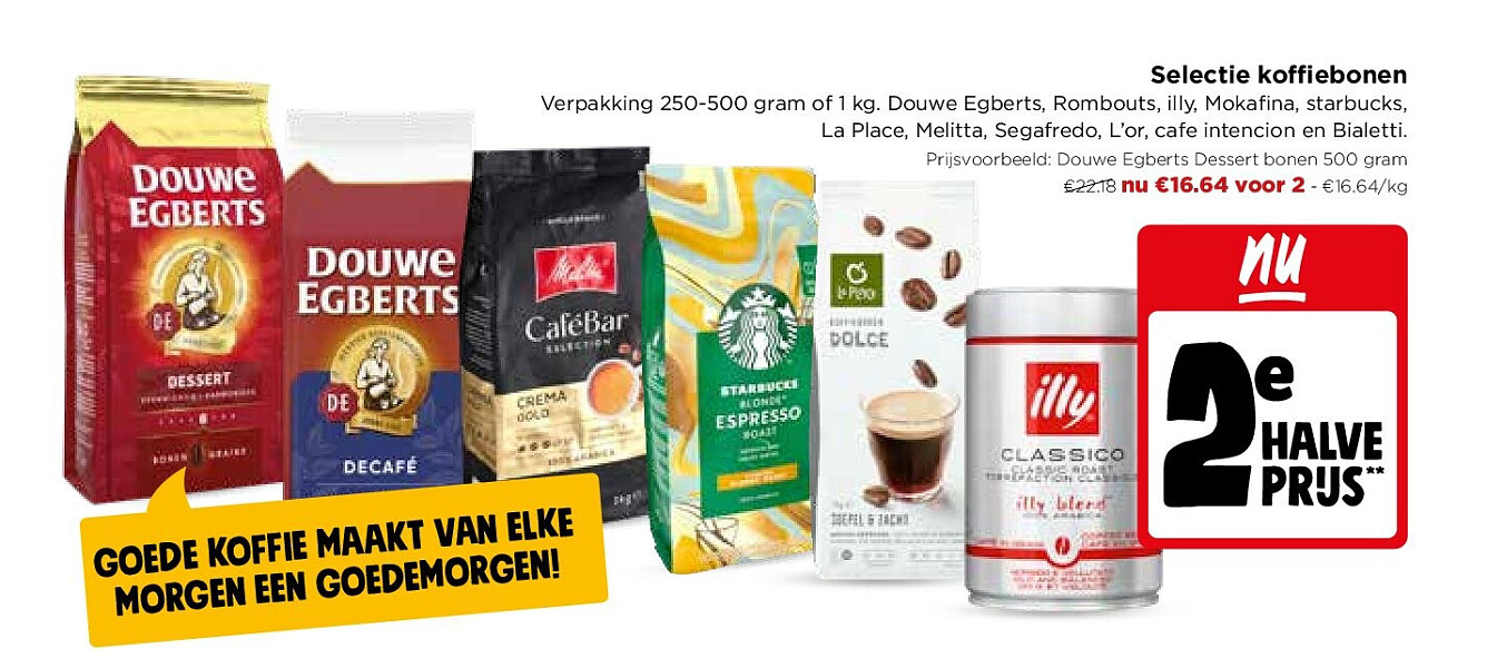 Selectie koffiebonen
