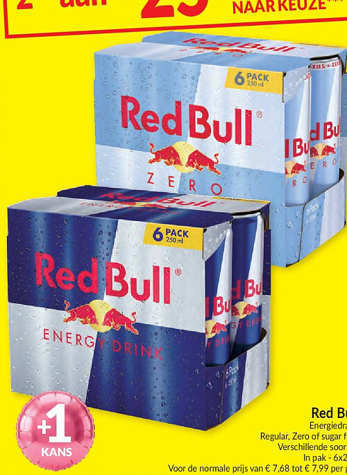 Red Bull energiedrank 6-pack