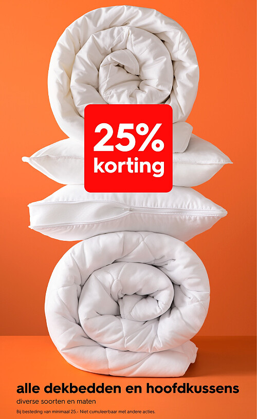 alle dekbedden en hoofdkussens