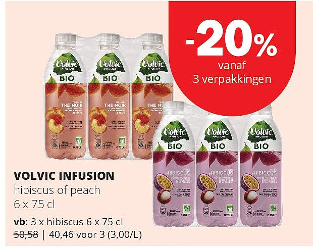 VOLVIC INFUSION hibiscus 6 x 75 cl