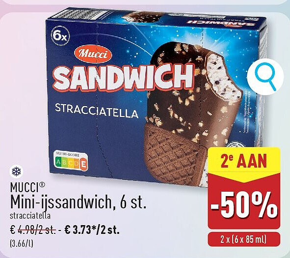 Mini-ijssandwich, 6st.