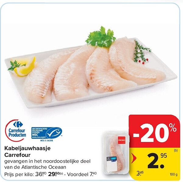 Kabeljauwhaasje Carrefour