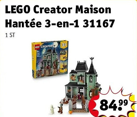 LEGO Creator Maison Hantée 3-en-1 31167