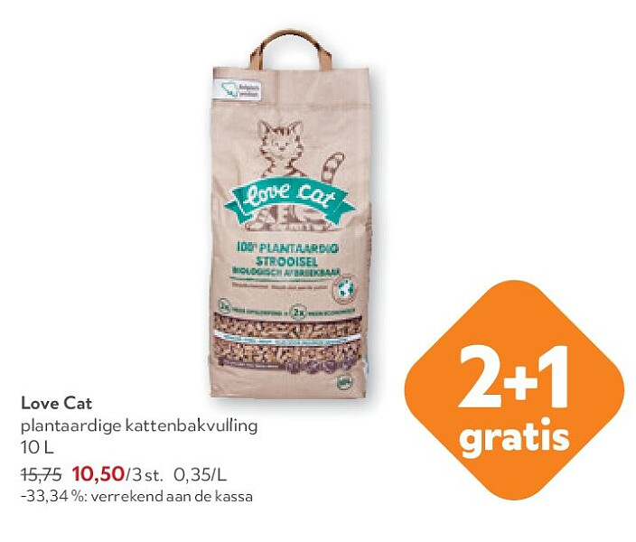 Love Cat plantaardige kattenbakvulling 10 L