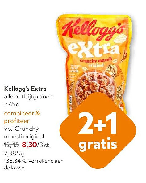 Kellogg’s Extra alle ontbijtgranen 375 g