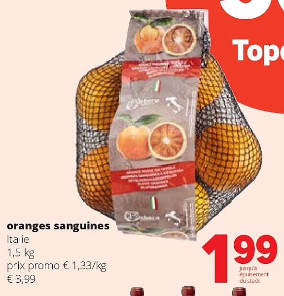 oranges sanguines Italie 1,5 kg