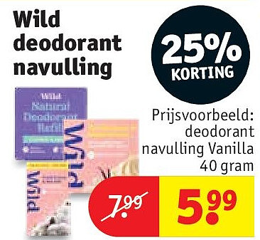 Wild deodorant navulling