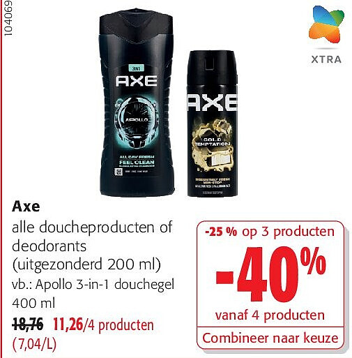 Axe Apollo 3-in-1 douchegel 400 ml