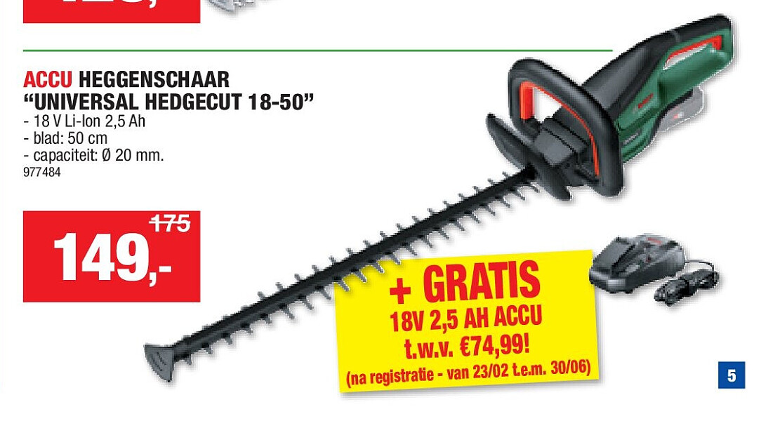 ACCU HEGGENSCHAAR “UNIVERSAL HEDGECUT 18-50”