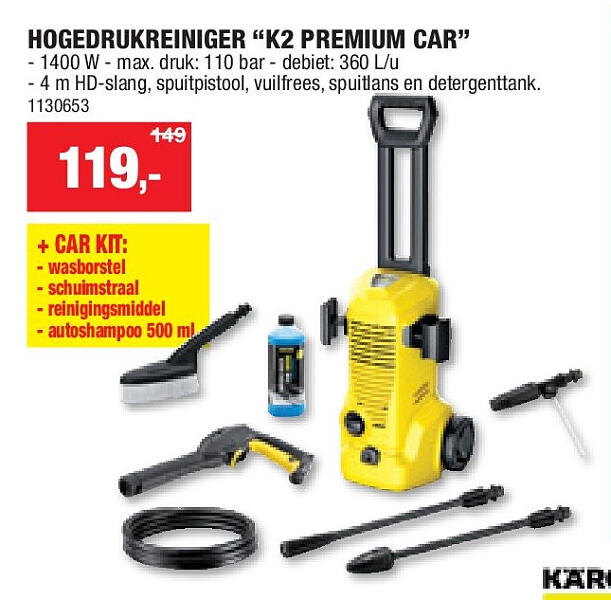 HOGEDRUKREINIGER “K2 PREMIUM CAR”
