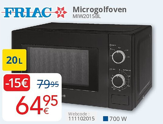 Friac Microgolfoven MIW2015BL