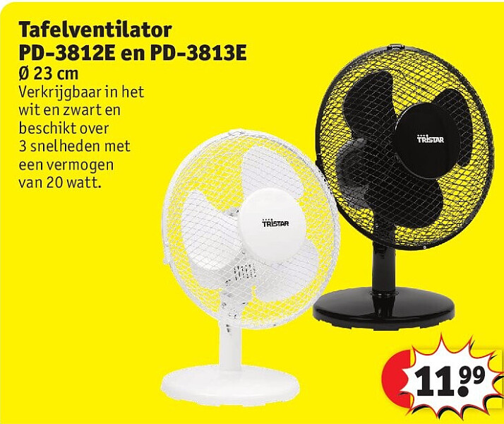 Tafelventilator PD-3812E en PD-3813E