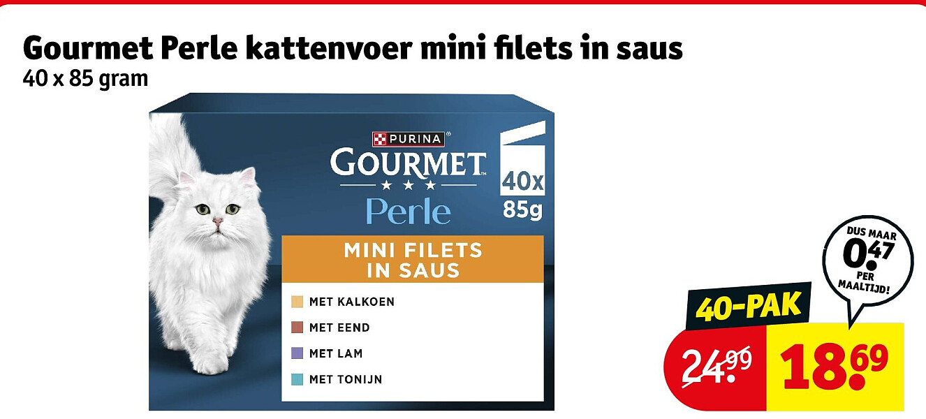 Gourmet Perle kattenvoer mini filets in saus
