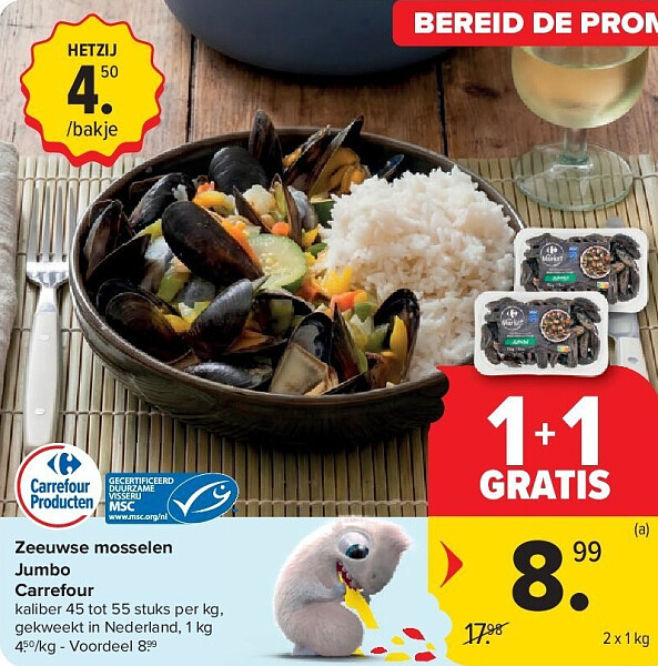 Zeeuwse mosselen Jumbo Carrefour