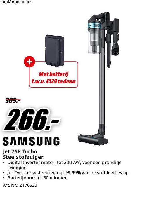 Samsung Jet 75E Turbo Steelstofzuiger