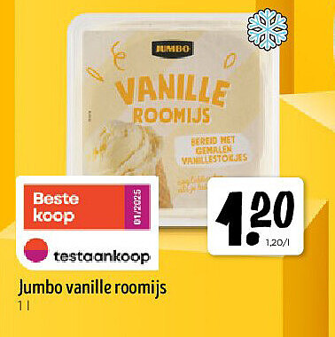 Jumbo vanille roomijs 1 l