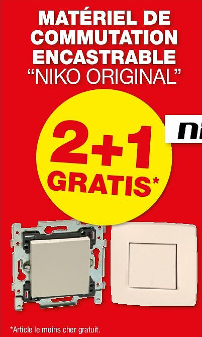 MATÉRIEL DE COMMUTATION ENCASTRABLE “NIKO ORIGINAL