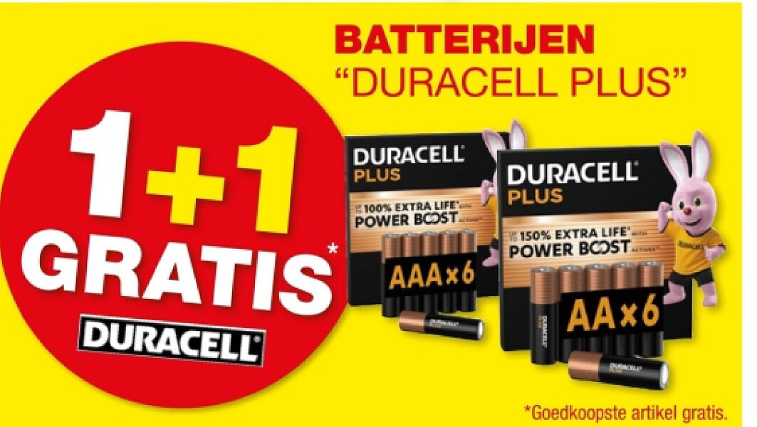 BATTERIJEN "DURACELL PLUS"