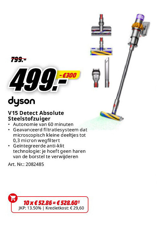 V15 Detect Absolute Steelstofzuiger