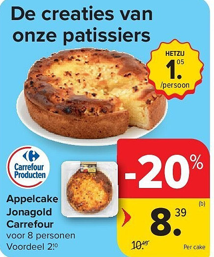 Appelcake Jonagold Carrefour
