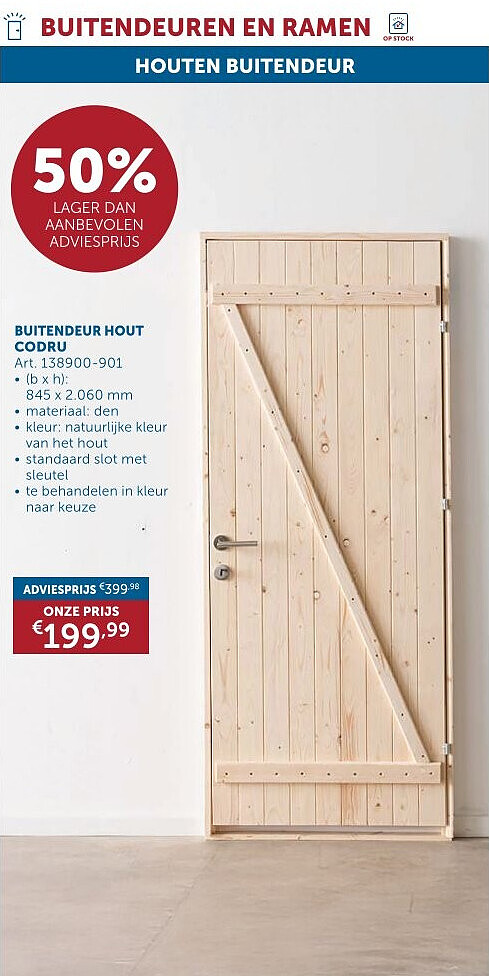 BUITENDEUR HOUT CODRU