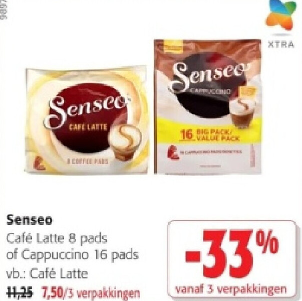Senseo Café Latte 8 pads of Cappuccino 16 pads