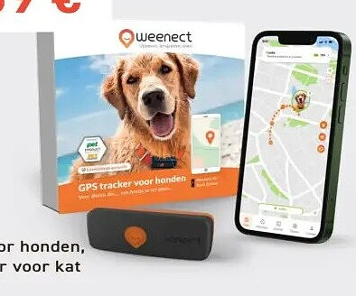 GPS tracker voor honden, ook beschikbaar voor kat, zwart