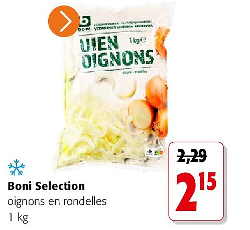 Boni Selection oignons en rondelles 1 kg