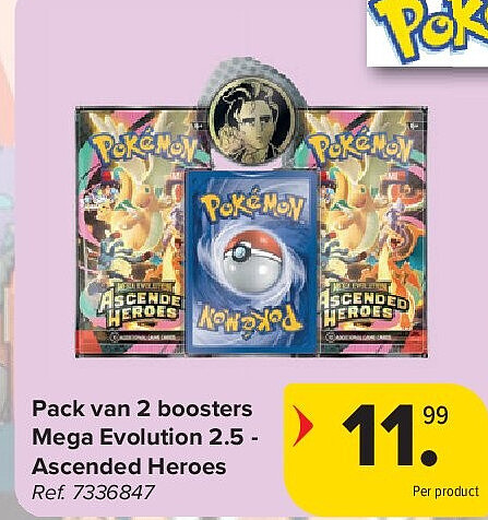 Pack van 2 boosters Mega Evolution 2.5 - Ascended Heroes