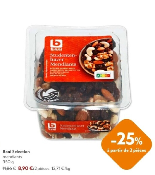 Boni Selection mendiants 350 g