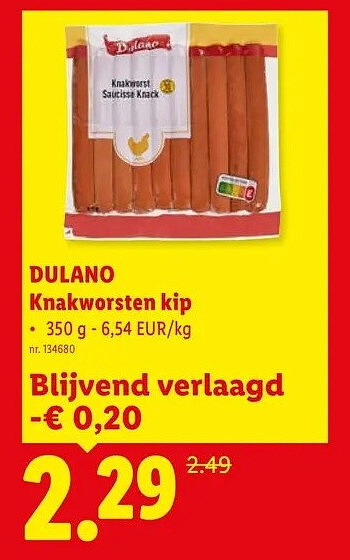 Knakworsten kip