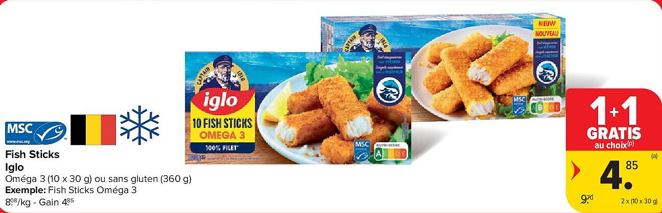 Fish Sticks Iglo 2 x (10 x 30 g)