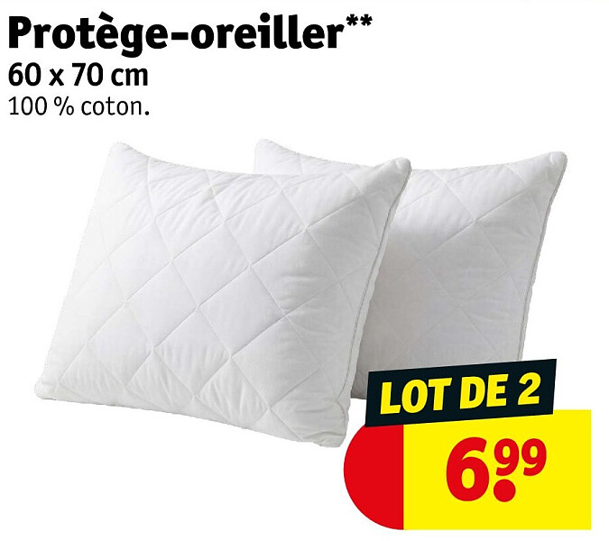 Protège-oreiller** 60 x 70 cm