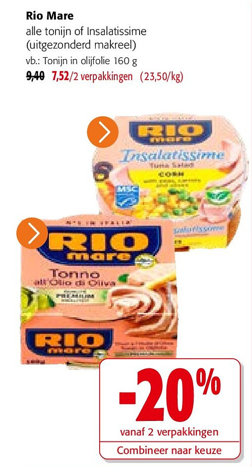 Rio Mare alle tonijn of Insalatissime