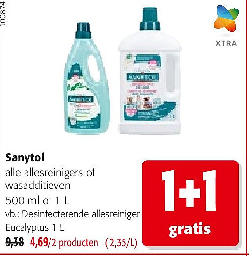 Sanytol Desinfecterende allesreiniger Eucalyptus 1 L